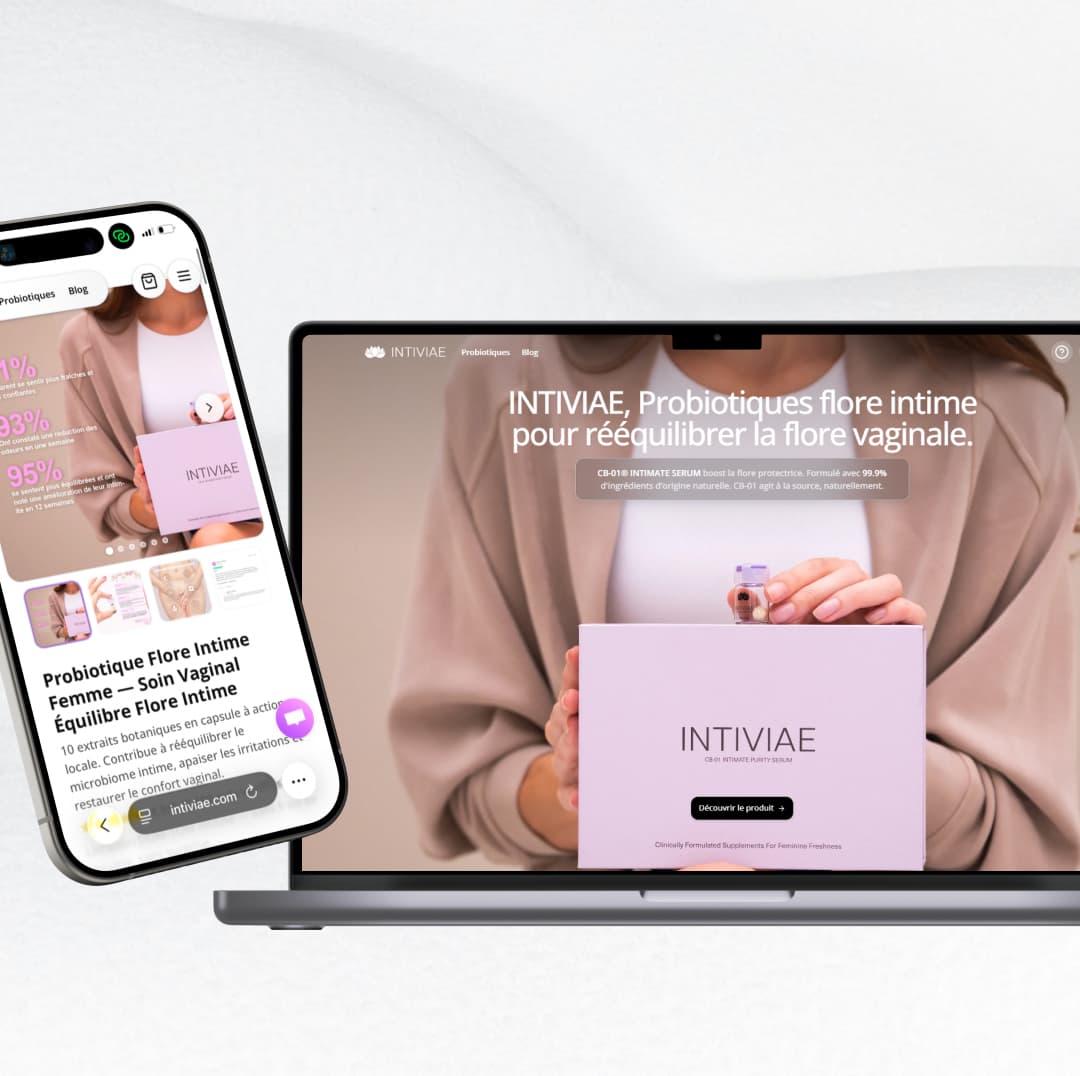 Mockup du site Intiviae